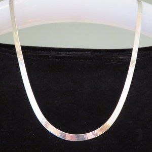 Sterling Silver 22" Herringbone Necklace